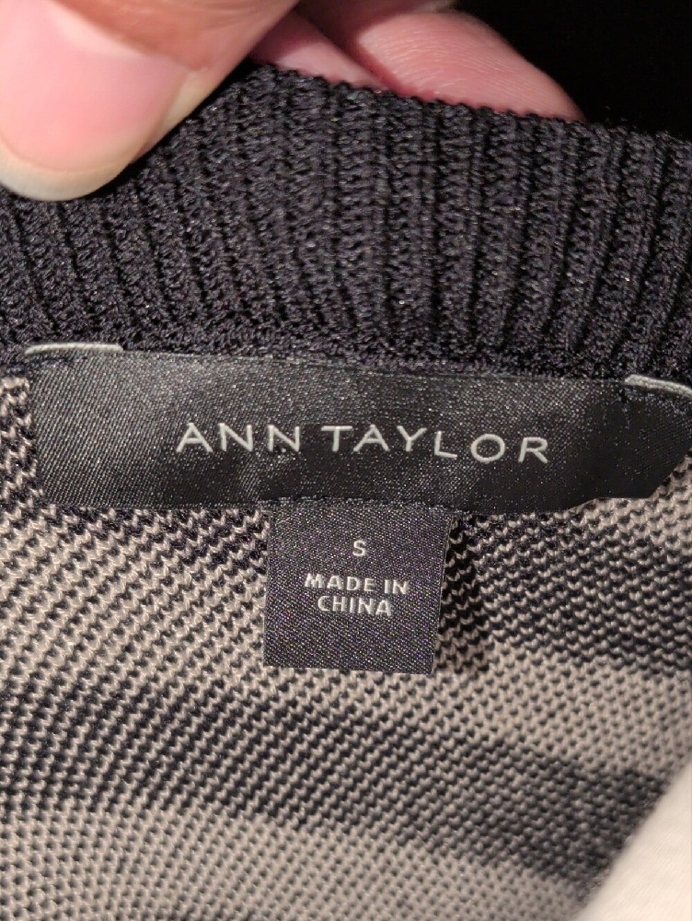 Ann Taylor Black and Beige Zebra-Print Sweater - Picture 2 of 5